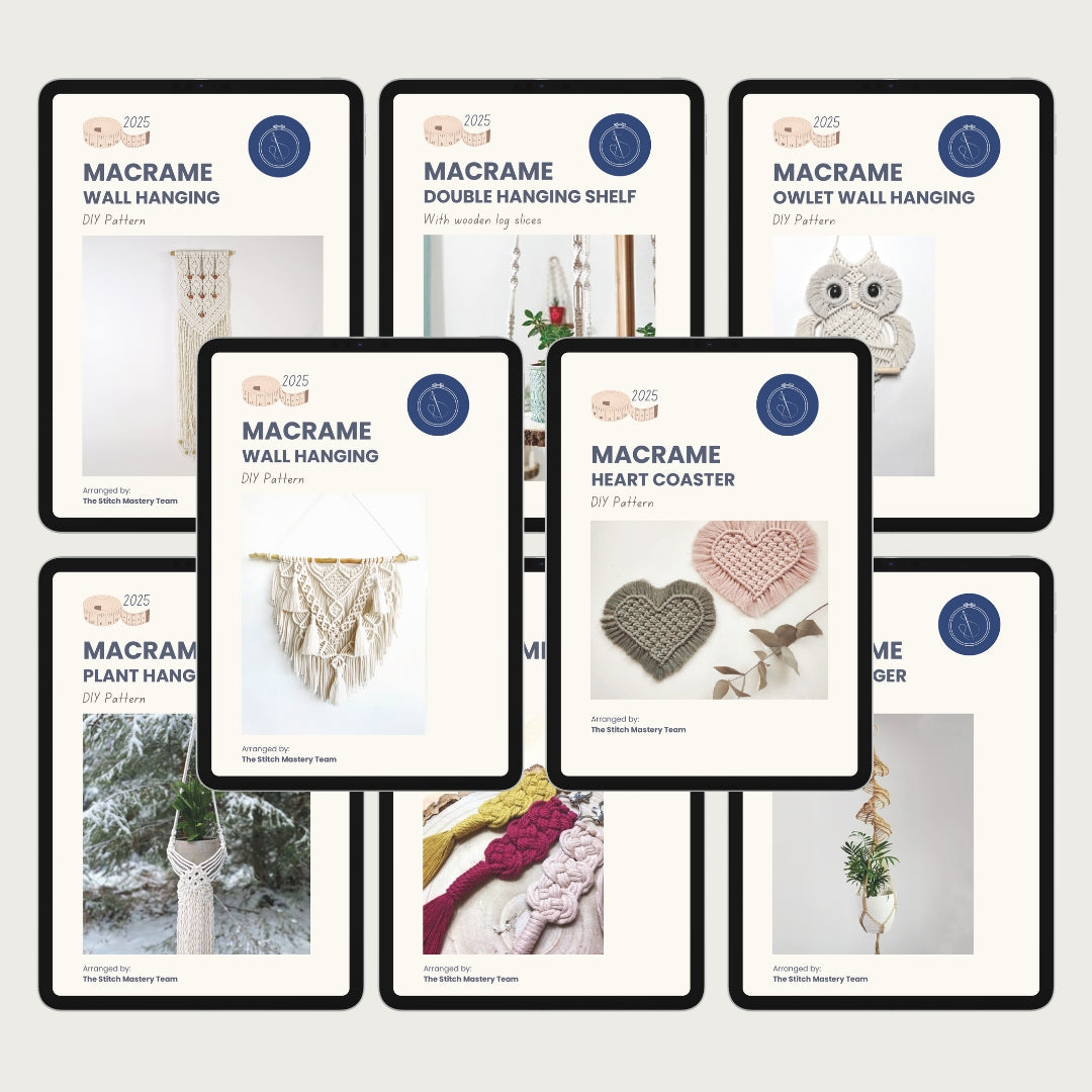 Macramé Mini-Guide Collection – 8 Step-by-Step DIY Projects for Home & Gifts