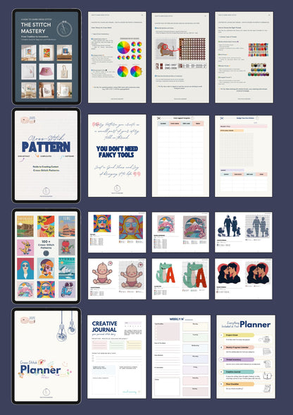 Ultimate Cross-Stitch Bundle: 100+ Digital Patterns, Guides & Tools for All Skill Levels (Instant Download)