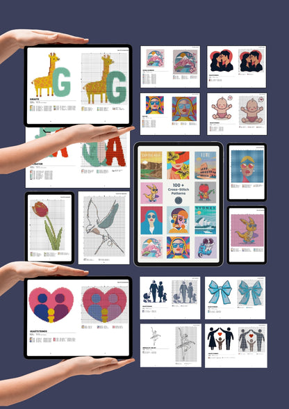 Ultimate Cross-Stitch Bundle: 100+ Digital Patterns, Guides & Tools for All Skill Levels (Instant Download)
