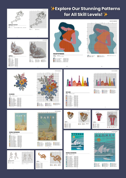 Ultimate Cross-Stitch Bundle: 100+ Digital Patterns, Guides & Tools for All Skill Levels (Instant Download)