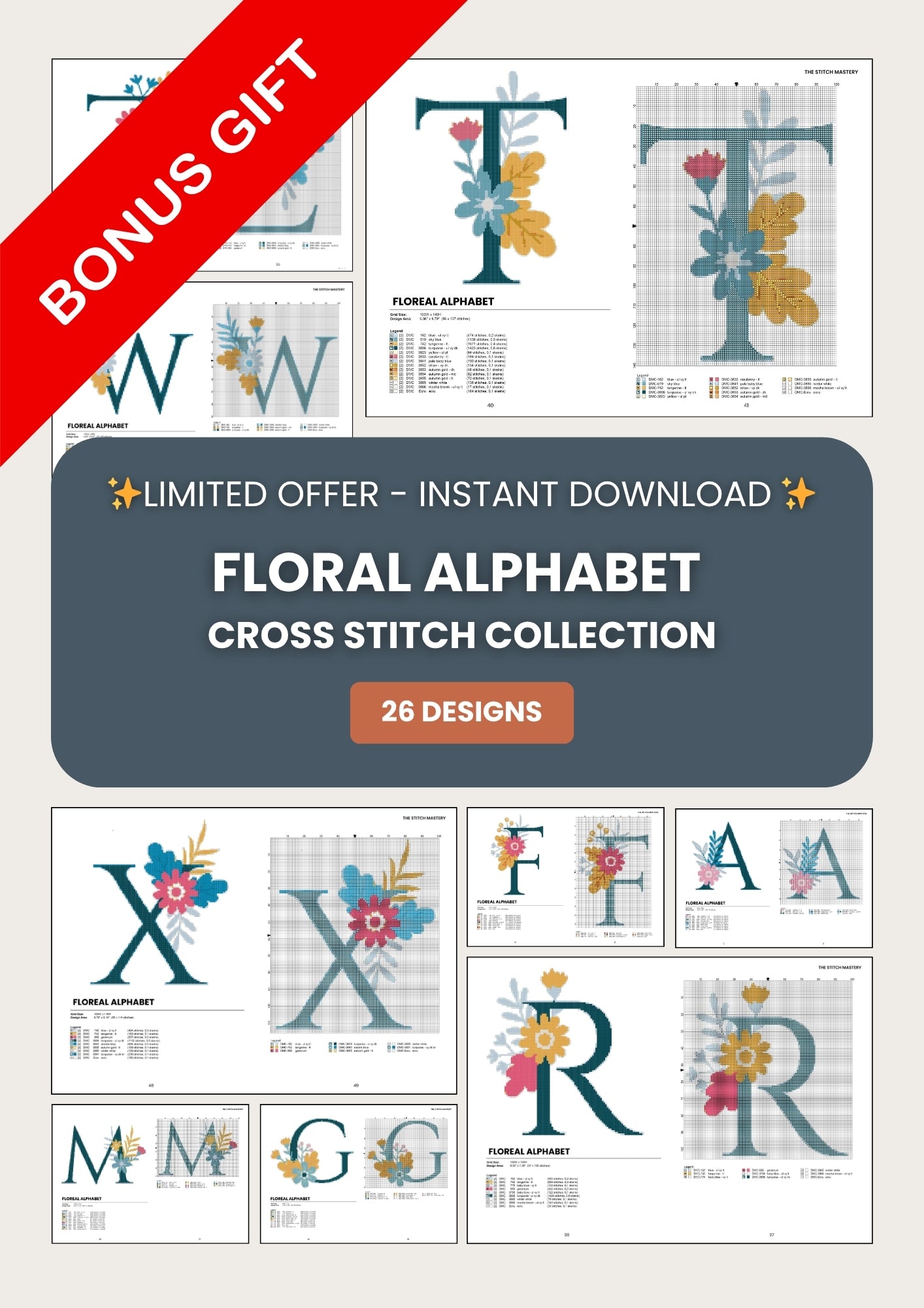 Ultimate Cross-Stitch & Embroidery Bundle – Ebook, Digital Patterns & Guides (Instant Download)