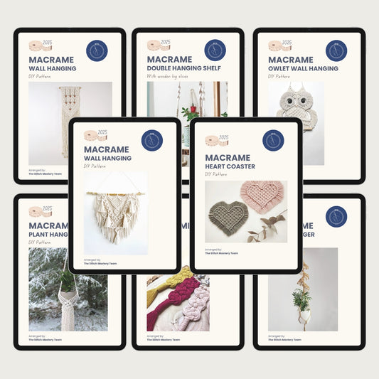 Macramé Mini-Guide Collection – 8 Step-by-Step DIY Projects for Home & Gifts